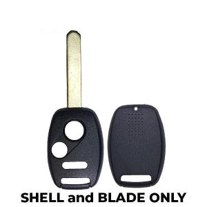 2002-2017 Honda / 3-Button Remote Head Key SHELL / HO01 / OUCG8D-380H-A, CWTWB1U545, CWTWBIU545 (AFTERMARKET)