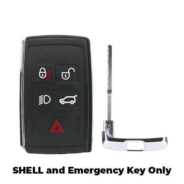 2010-2020 Jaguar/ Land Rover / 5-Button Smart Key SHELL for BKOBJTF10A (AFTERMARKET)
