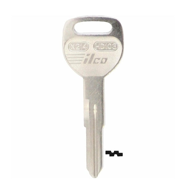 Ilco - HD103 - X214 - Honda - Acura - Metal Key Blank
