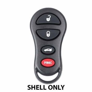 1999-2005 Chrysler Dodge Jeep Keyless Entry Remote SHELL for GQ43VT17T - Black (AFTERMARKET)